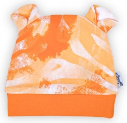 Dojčenská bavlnená čiapočka Nicol Tomi oranžová