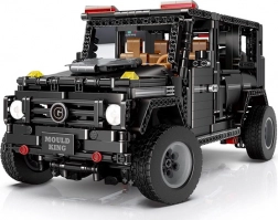 Stavebnica terénneho auta 1:10, 1722 dielikov – čierna