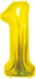 Fóliový balón číslica 1 zlatý GoDan 85 cm