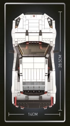 stavebnica športové auto 1034 dielikov – biele