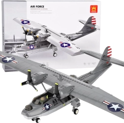 Stavebnica technických kociek Wange lietadlo PBY-5A Catalina (364 dielikov)