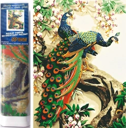 Diamantové maľovanie Vznešený páv 30 × 40 cm