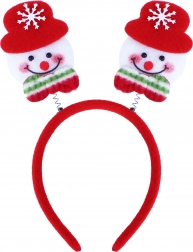 Vianočná čelenka so snehuliakmi