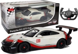 Auto na diaľkové ovládanie Porsche 911 GT3 CUP Rastar 1:14 biele