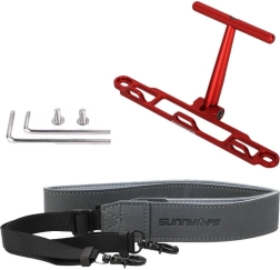 Držiak s popruhom Sunnylife pre ovládač DJI RC / RC 2 červený