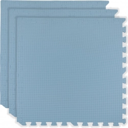 PENOVÁ PODLAHOVÁ HRACIA PODLOŽKA HUMBI 180 × 60 cm, veľké vodoodolné puzzle, bezpečné, 3 ks, svetlomodrá