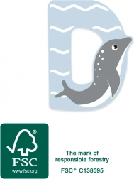 Drevené písmeno D small foot