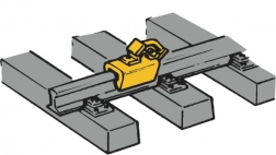 Žlté koľajové zarážky ROCO, sada 12 ks