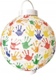 Papierový lampión 20 cm na batérie