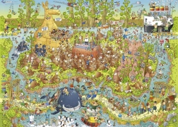 Puzzle HEYE Šialená ZOO: Austrálska expozícia 1000 dielikov