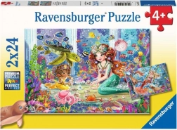 Ravensburger puzzle Morské panny 2×24 dielikov