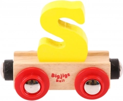 Bigjigs Rail drevený vagónik – písmeno S