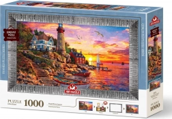 ART PUZZLE Puzzle s rámom a lepidlom Nádherný západ slnka 1000 dielikov