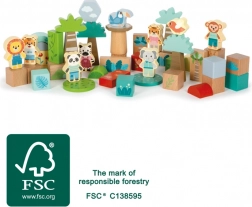 Drevená stavebnica Priatelia z džungle small foot