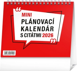 Plánovací stolový kalendár s citátmi 2026