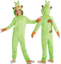 Detský kostým POKEMON Grookey kigurumi zelený 137–149 cm (10–12 rokov)