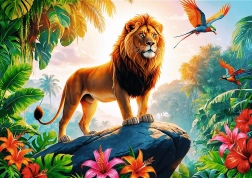 TREFL Puzzle Kráľ džungle 200 dielikov