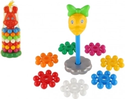 Plastová skladacia pyramída s krúžkami 26 cm – 3 varianty