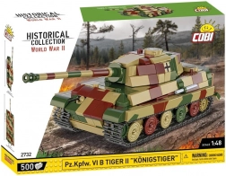 Model tanku Tiger II Königstiger z plastových kociek