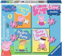 Moje prvé puzzle Peppa Pig 4v1 (2–5 dielikov) RAVENSBURGER