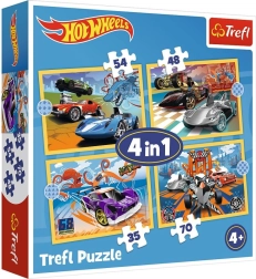 Puzzle HOT WHEELS 4v1 vozidlá Trefl
