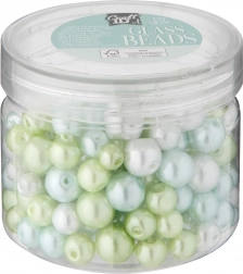 Sada zelených sklenených korálkov