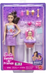 Barbie Skipper Babysitters – opatrovateľka s jedálenskou stoličkou