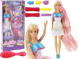 Bábika Anlily s dlhými blond vlasmi – styling set