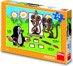 Krtko maliarom detské puzzle Dino 24 dielikov