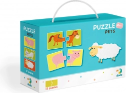 Puzzle Duo Zvieratká - 12× 2 dieliky