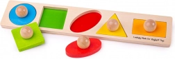 Drevené vkladacie puzzle tvary Bigjigs Baby