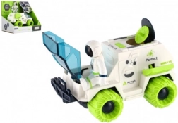 Sada vesmírne auto na zotrvačník s astronautom a satelitom