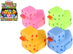 Gumená kačička do vane v pixel štýle 5 × 7 cm