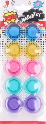 Farebné okrúhle magnetky 3 cm - sada 10 ks