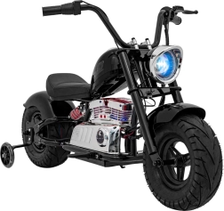 Detská elektrická motorka chopper Warrior – čierna
