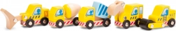 Súprava drevených stavebných vozidiel pre deti