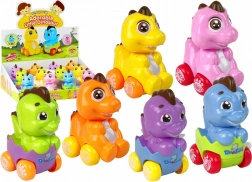 Natiahovací dinosaurus vo vajíčku na kolieskach