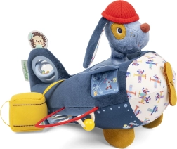 Lilliputiens mäkká aktívna hračka lietadlo so psom Jules