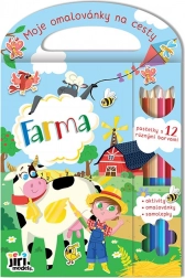Omaľovánka na cesty – farma, 96 strán, samolepky a 6 pasteliek