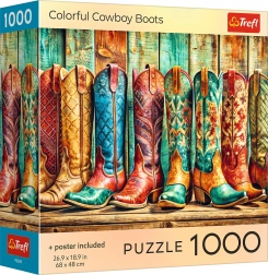 Trefl puzzle farebné kovbojské topánky 1000 dielikov
