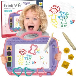 Woopie magnetická kresliaca tabuľka so stempelkami a šablónami