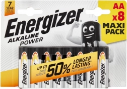 Alkalické batérie AA ENERGIZER Alkaline Power, 8 ks, blister