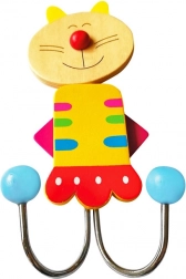 drevený vešiak mačička