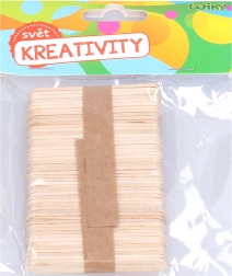 Drevené paličky 6,5x1 cm, 50 ks