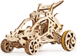 Drevené mechanické 3D puzzle mini bugina UGEARS, 80 dielikov