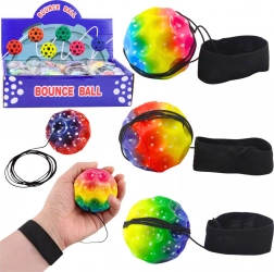 Tréningová loptička na gumičke s páskom – reflexné a koordinačné cvičenie 6,5 cm