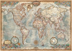 Puzzle Stará politická mapa sveta 1500 dielikov EDUCA