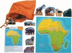 Drevené puzzle Afrika a jej zvieratá