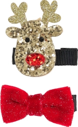 Sponky do vlasov so sobom a mašľou – 2 ks