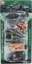 Vojenská sada vozidiel a lietadiel 5 ks